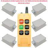 Six 1 Voie 230V 2300 watt Interrupteurs Sans Fil avec Télécommande (Modèle: 0020458)