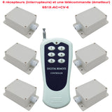 Six 1 Voie 230V 2300 watt Interrupteurs Sans Fil avec Télécommande (Modèle: 0020458)