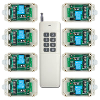 Huit CC 30A Étanche Interrupteur Sans Fil avec 8 Bouton Télécommande
