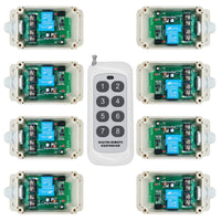 Huit CC 30A Étanche Interrupteur Sans Fil avec 8 Bouton Télécommande