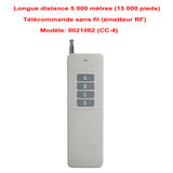 5 Km Kit Interrupteur Télécommande Sans Fil 4 Voies 30A Sorties CC (Modèle: 0020671)
