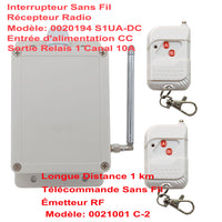 CC Kit Interrupteur Télécommande Sans Fil Sortie Relais 1 Canal 10A (Modèle: 0020194)