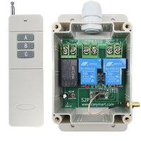 2 Canaux CA 230V 30A Kit Interrupteur Télécommande Sans Fil 2 km (Modèle: 0020516)