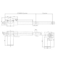 Kit de contrôle synchronisé de deux vérins électriques 24V 6000N 600kg