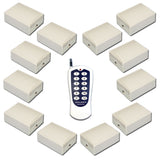 12 CC 12V Interrupteur Sans Fil et 1 Télécommande Radio avec 12 Boutons (Modèle: 0020494)