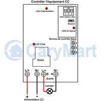 5 Km 1 Canal CC Entrée Sortie 30A Récepteur Radio Interrupteur Sans Fil (Modèle: 0020112)