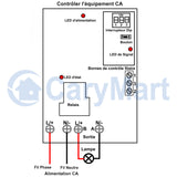 1 Canal 220V Entrée Sortie 30A Interrupteur Sans Fil Longue Distance (Modèle: 0020134)