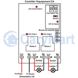 2 Canaux CA 220V Entrée Sortie Interrupteur Sans Fil Pour Lumière (Modèle: 0020135)