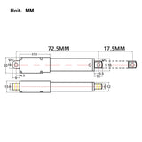 188N 19kg 42 lbs mini vérin électrique télescopique 6V 12V micro actionneur linéaire série G course 17.5MM