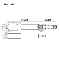 188N 19kg 42 lbs mini vérin électrique télescopique 6V 12V micro actionneur linéaire série G course 30MM