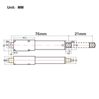 188N 19kg 42 lbs mini vérin électrique télescopique 12V micro actionneur linéaire série H course 21MM