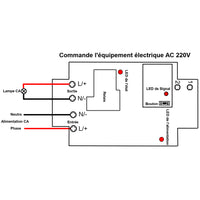 1 Canal CA 220V Entrée Sortie 30A Kit Interrupteur Sans Fil avec Télécommande (Modèle: 0020439)