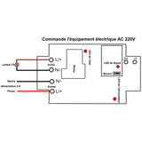 1 Canal CA 220V Entrée Sortie 30A Kit Interrupteur Sans Fil avec Télécommande (Modèle: 0020439)