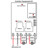 2 Canaux 30A CC 6V 9V 12V 24V Entrée Sortie Étanche Interrupteur Sans Fil (Modèle: 0020047)