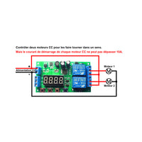 12V Module de Temps avec 2 Canaux 10A Sortie Relais