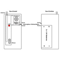 Une 4 Boutons Télécommande Sans Fil Contrôler 4 Alarmes Rappel Ronfleur Vibreur (Modèle: 0020171)
