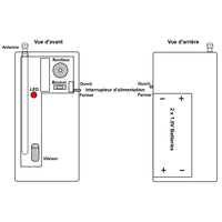 2 Alarmes Rappel Ronfleur Vibreur Sans Fil et Une Télécommande (Modèle: 0020170)
