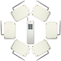 Kit Interrupteur Télécommande Sans Fil 220V 10A - 6 Récepteurs et 1 Émetteur (Modèle: 0020433)