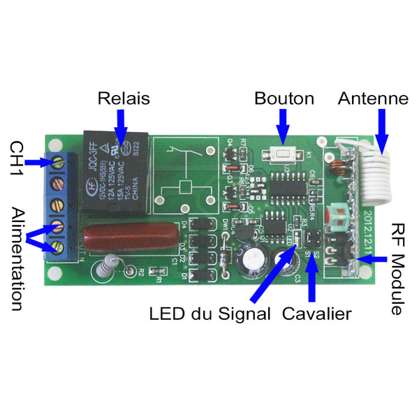 CA 220V Kit Interrupteur Télécommande Sans Fil Pour Éclairage