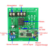 Longue Distance Étanche 1 Voie CC 10A Kit Interrupteur Sans Fil avec Télécommande (Modèle: 0020685)