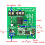 5km 1 Voie CC 10A Kit Interrupteur Télécommande Sans Fil Pour Lampe Solaire (Modèle: 0020685)
