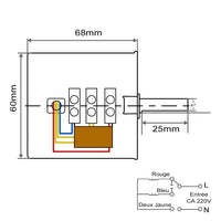 Moteur Synchrone à Aimant Permanent Électrique Monophasé 220V 28W (Modèle: 0042002)