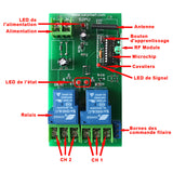 2 Voies 30A Étanche Interrupteur Sans Fil CC 6V 9V 12V 24V (Modèle: 0020338)