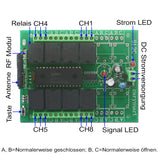 CC 9V 12V 24V Interrupteur Sans Fil avec 8 Voies 5A Sortie Relais (Modèle: 0020078)