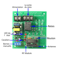 Kit Interrupteur Télécommande Sans Fil 220V 10A - 6 Récepteurs et 1 Émetteur (Modèle: 0020433)