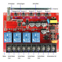 4 Canaux 380V Interrupteur Sans Fil ou Récepteur Radio