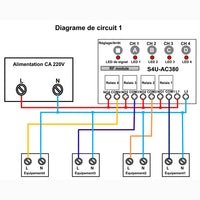 4 Canaux CA Interrupteur Radio Pour Télécommande Sans Fil 380V Équipement (Modèle: 0020701)