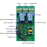 2 Canaux 220V Interrupteur Sans Fil Haute Puissance 30A Récepteur Radio (Modèle: 0020048)