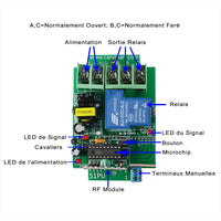 1 Canal 220V 30A Sortie Relais Interrupteur Sans Fil Longue Distance (Modèle: 0020488)