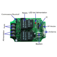 1 Canal 12V 24V 30A Interrupteur Sans Fil Pour Moteur Électrique 12V 24V (Modèle: 0020600)