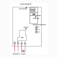 1 Canal CC 30A Interrupteur Télécommande Sans Fil Pour Lampe Extérieur (Modèle: 0020114)