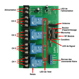 CC 8~80V Interrupteur Sans Fil Sortie Relais 4 Canaux 30A (Modèle: 0020445)