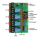 CC 6V 9V 12V 24V 30A Interrupteur Sans Fil avec Sortie Relais 4 Canaux (Modèle: 0020445)