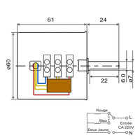 Moteur Synchrone à Aimant Permanent Électrique Monophasé 220V 14W (Modèle: 0042001)