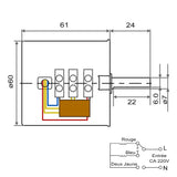 Moteur Synchrone à Aimant Permanent Électrique Monophasé 220V 14W (Modèle: 0042001)