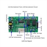 2 Voies 220V 10A Retard Interrupteur Sans Fil Avec Télécommande Radio (Modèle: 0020321)