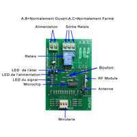 1 Voie 9V 12V 24V 30A Retard Interrupteur Télécommande Sans Fil