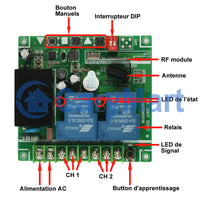 2 Canaux 380V Interrupteur Sans Fil  pour Équipement Électrique Triphasé (Modèle: 0020079)