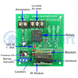 CC 10A Étanche Interrupteur Sans Fil avec Sortie Relais 1 Canal (Modèle: 0020197)