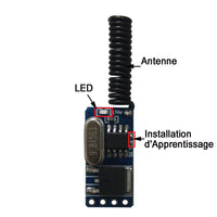 1 Canal CC 4V~12V 10W Mini Kit Interrupteur Télécommande Sans Fil pour Éclairage LED (Modèle: 0020641)
