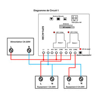 2 Canaux 380V Interrupteur Sans Fil  pour Équipement Électrique Triphasé (Modèle: 0020079)