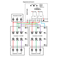 2 Canaux 380V Interrupteur Sans Fil  pour Équipement Électrique Triphasé (Modèle: 0020079)