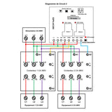2 Canaux 380V Interrupteur Sans Fil  pour Équipement Électrique Triphasé (Modèle: 0020079)
