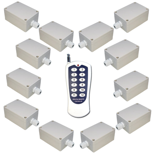 CA 220V 30A Kit Télécommande Sans Fil avec Un Émetteur et 12 Récepteurs (Modèle: 0020740)
