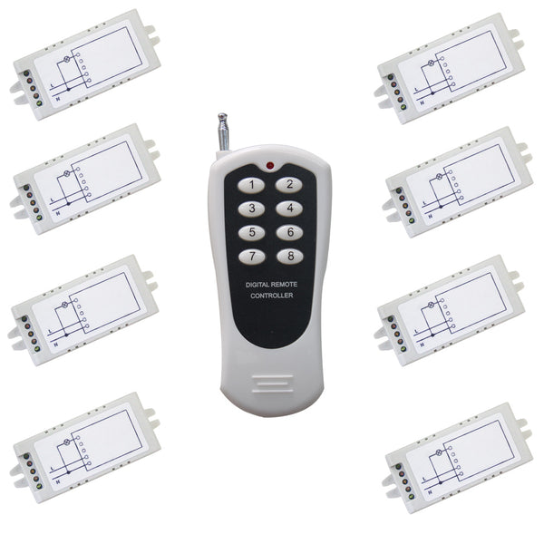 CA 220V Kit Interrupteur Télécommande Sans Fil Pour Éclairage LED