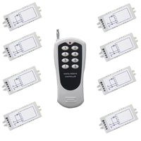 8 Interrupteurs Sans Fil avec 1 Canal CA 220V Entrée Sortie, et 1 émetteur(Télécommande) avec 8 boutons